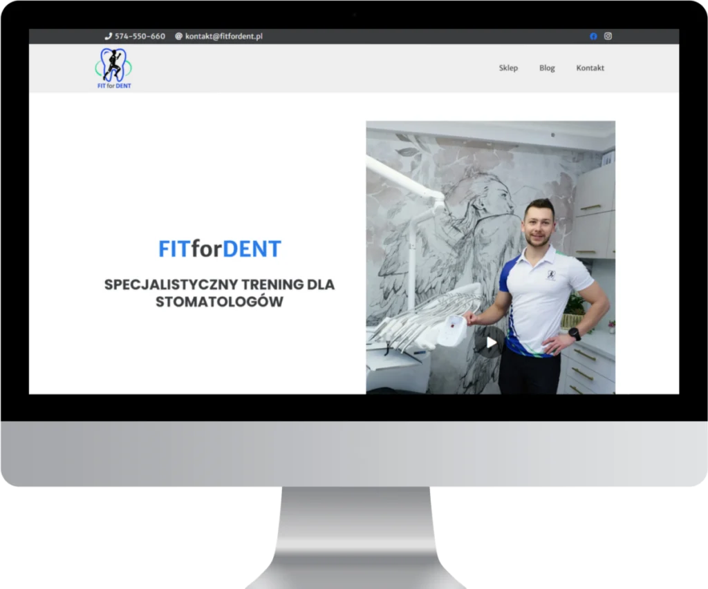 Profesjonalna strona internetowa FITforDENT - portfolio STRIEM